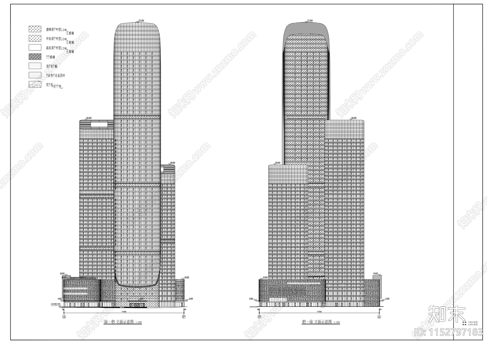 城市商业综合体建筑cad施工图下载【ID:1152797183】