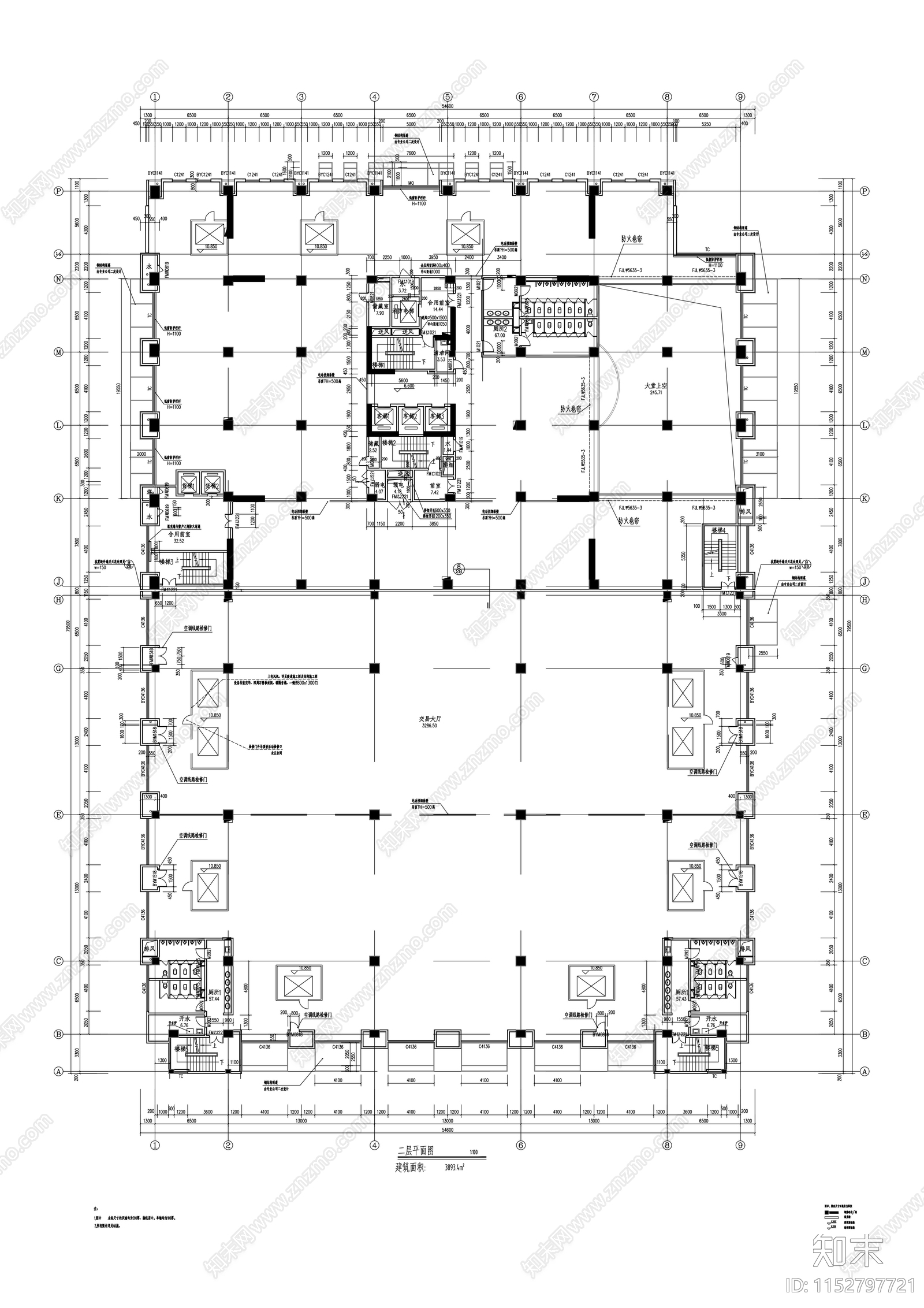 货运交易中心建筑cad施工图下载【ID:1152797721】