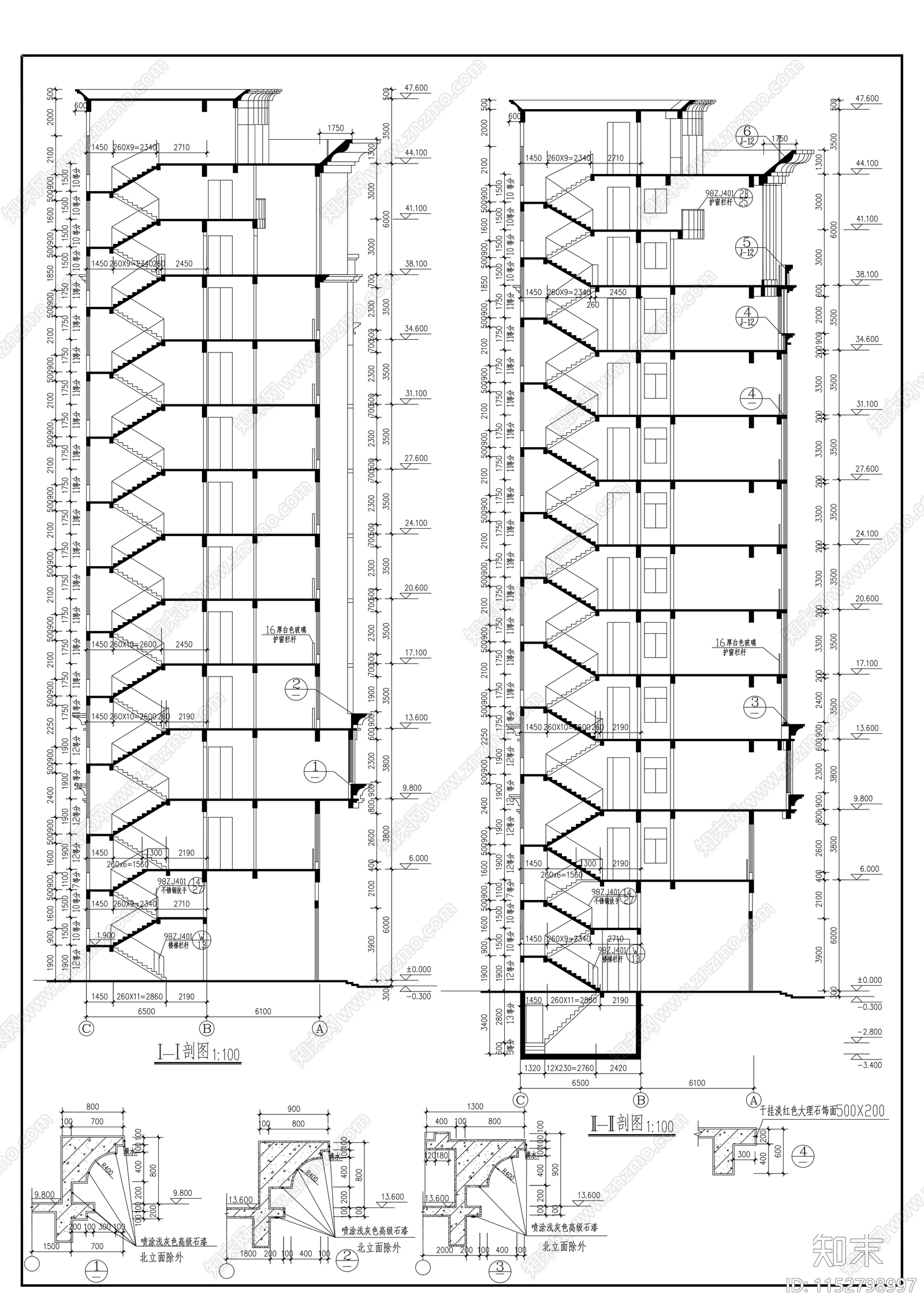 十四层写字楼建筑施工图下载【ID:1152798997】