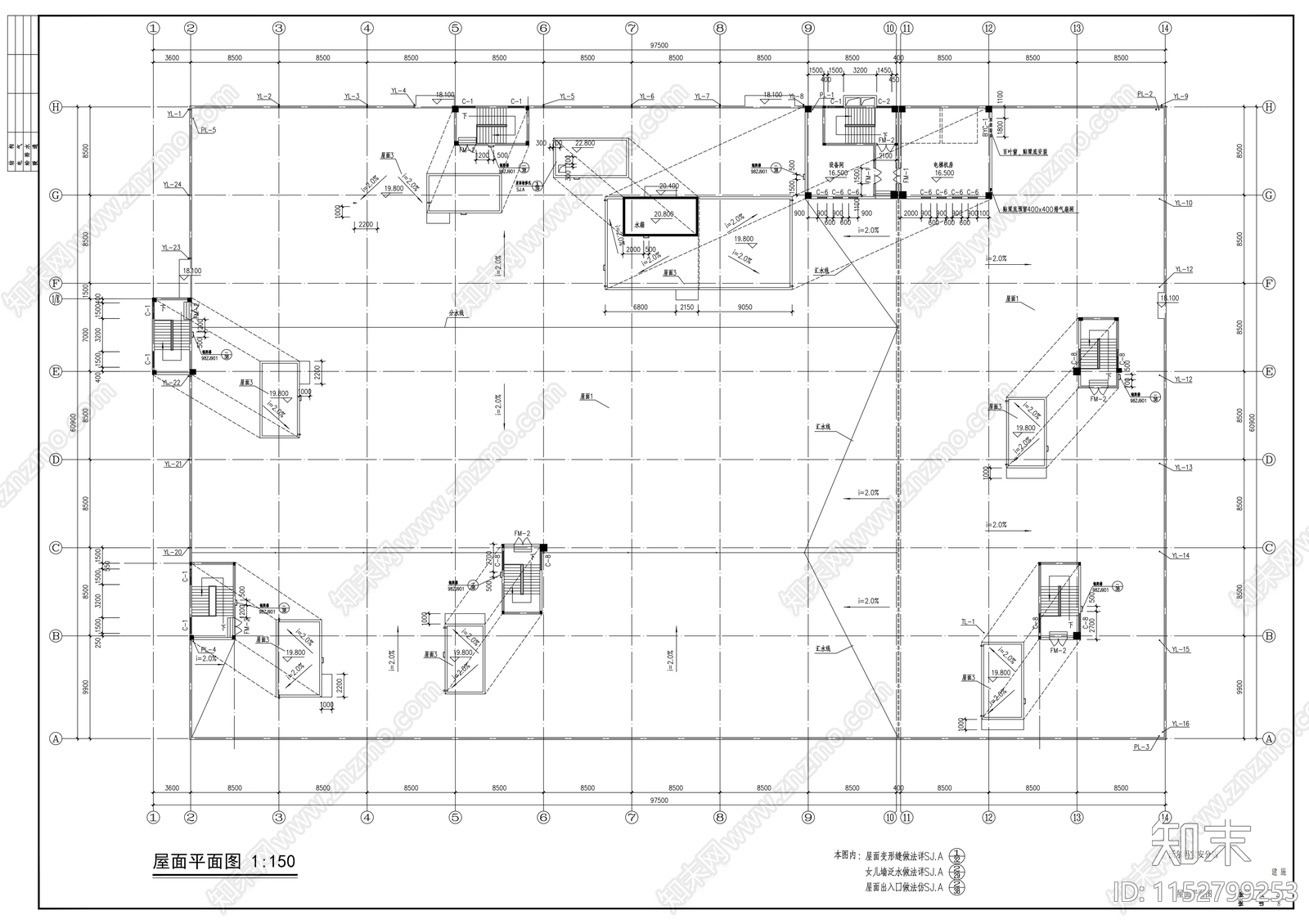 沃尔玛卖场建筑cad施工图下载【ID:1152799253】