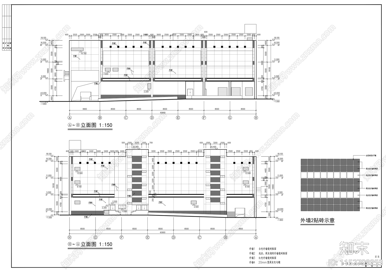 沃尔玛卖场建筑cad施工图下载【ID:1152799253】