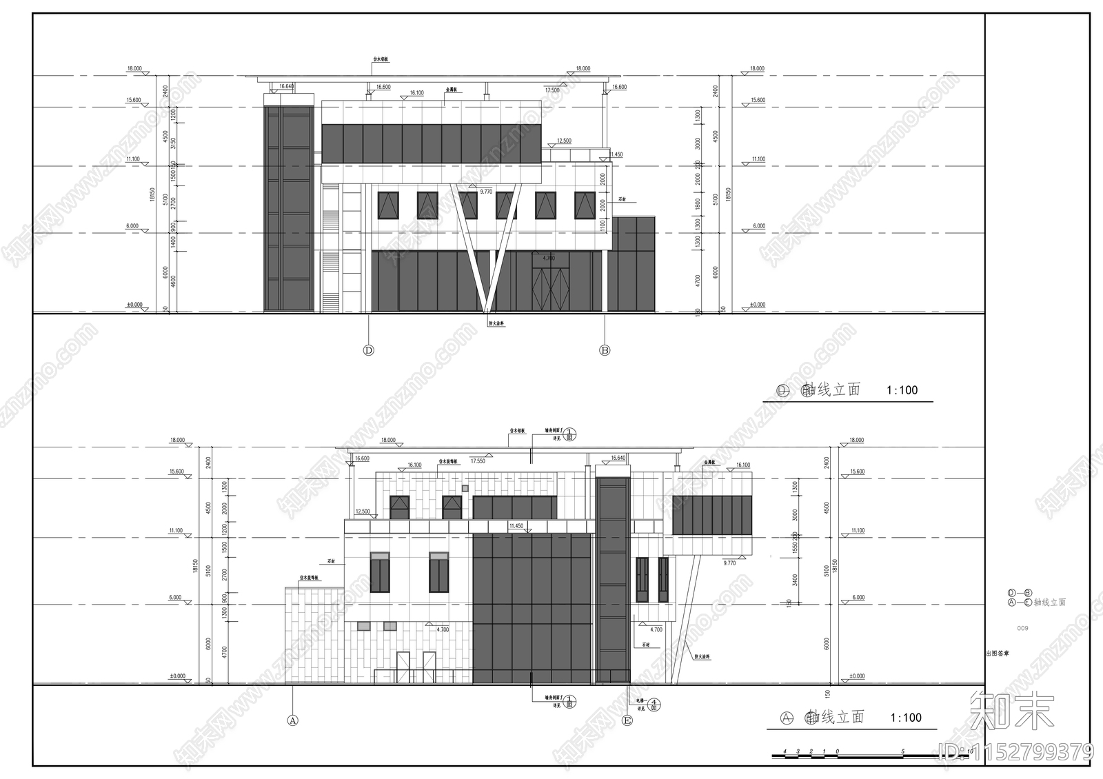 星河售楼部建筑cad施工图下载【ID:1152799379】