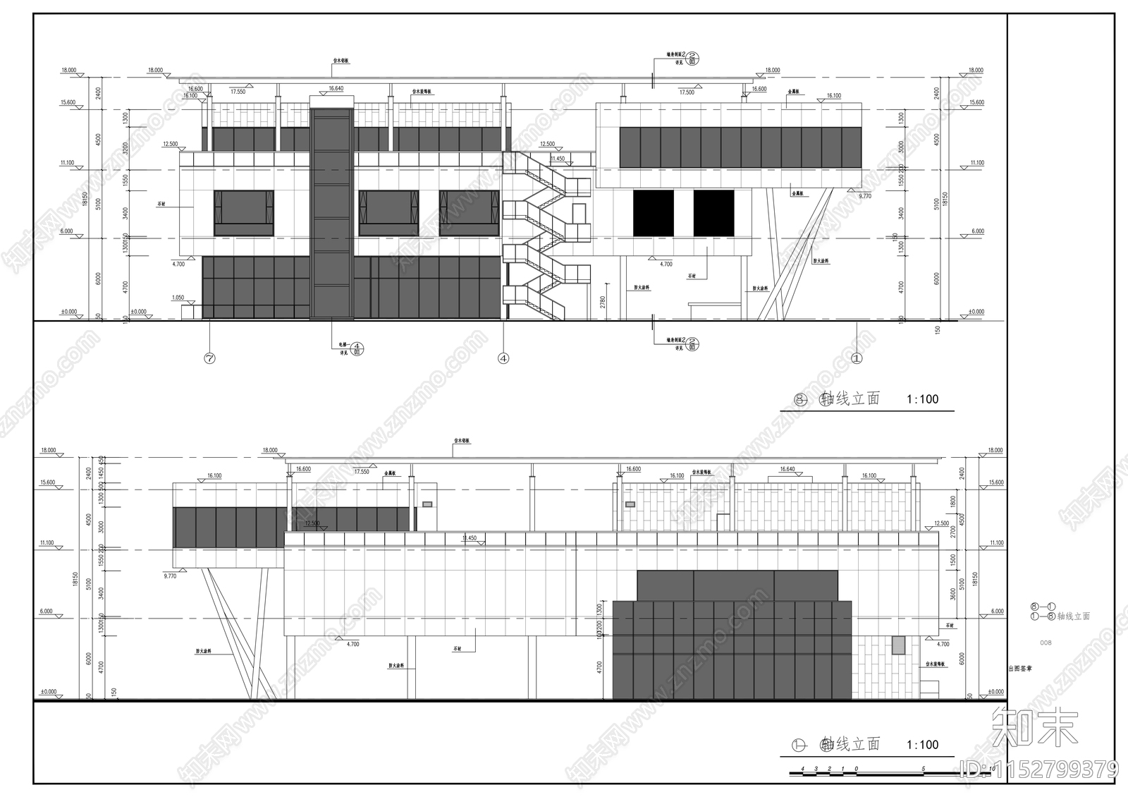 星河售楼部建筑cad施工图下载【ID:1152799379】