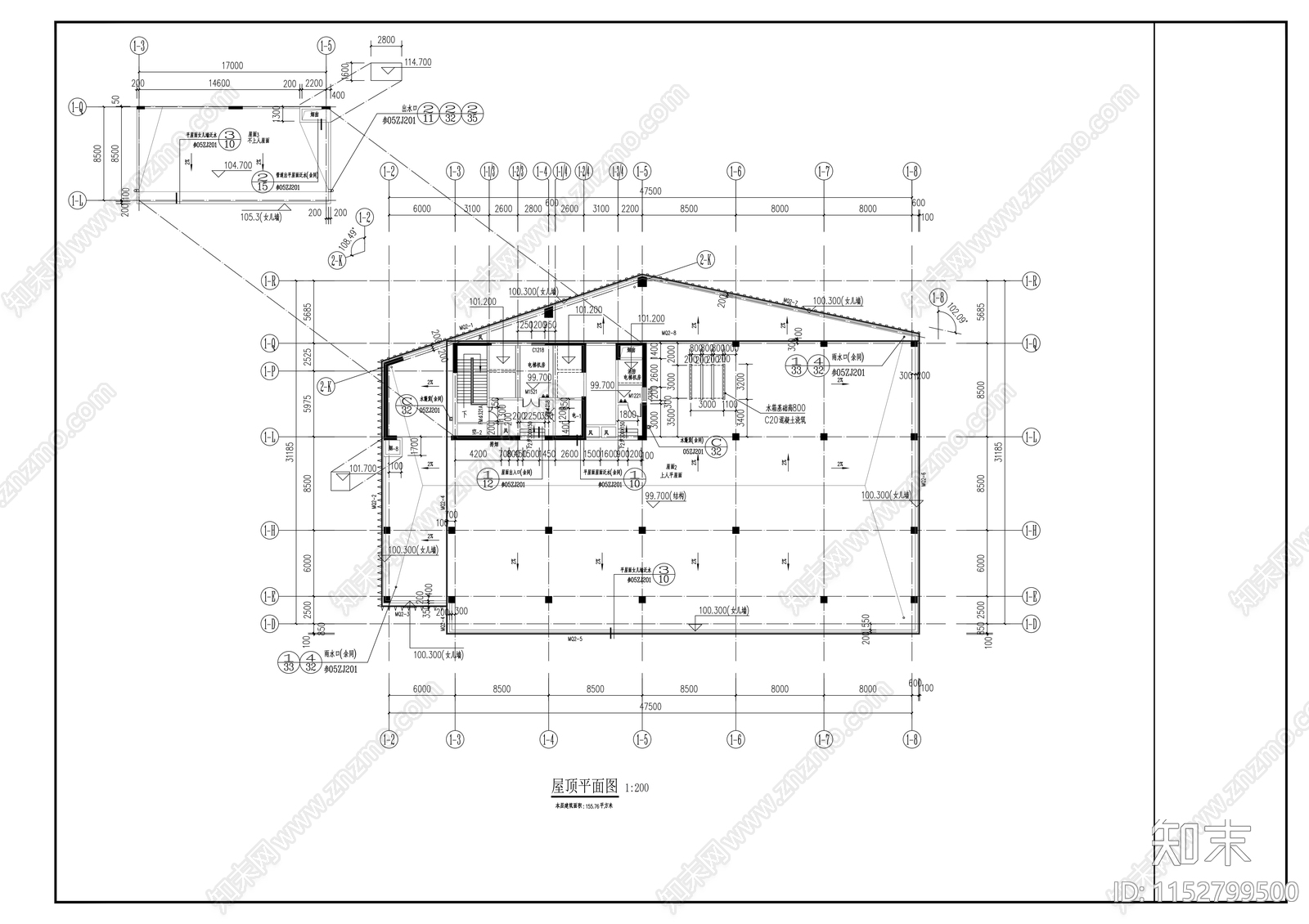 银泰城珞珈商业建筑cad施工图下载【ID:1152799500】