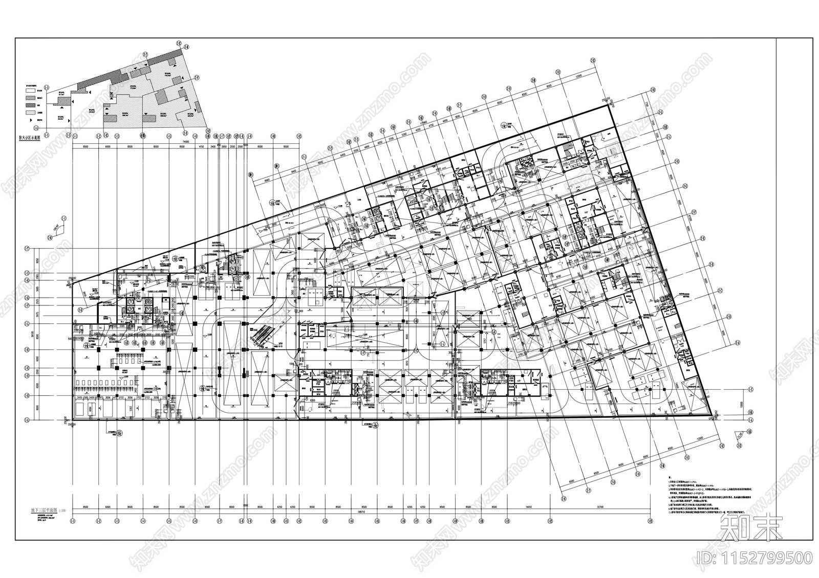 银泰城珞珈商业建筑cad施工图下载【ID:1152799500】