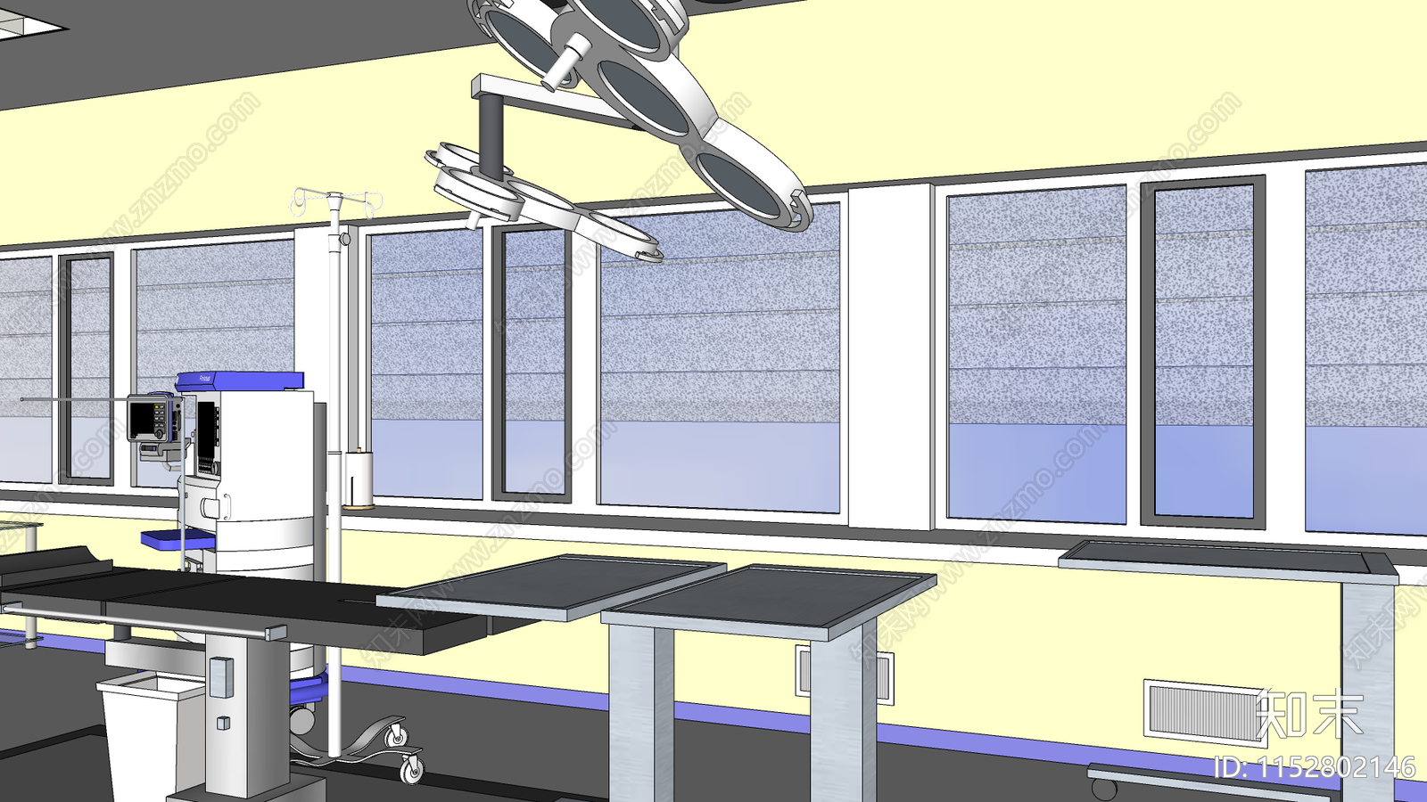 现代手术室SU模型下载【ID:1152802146】