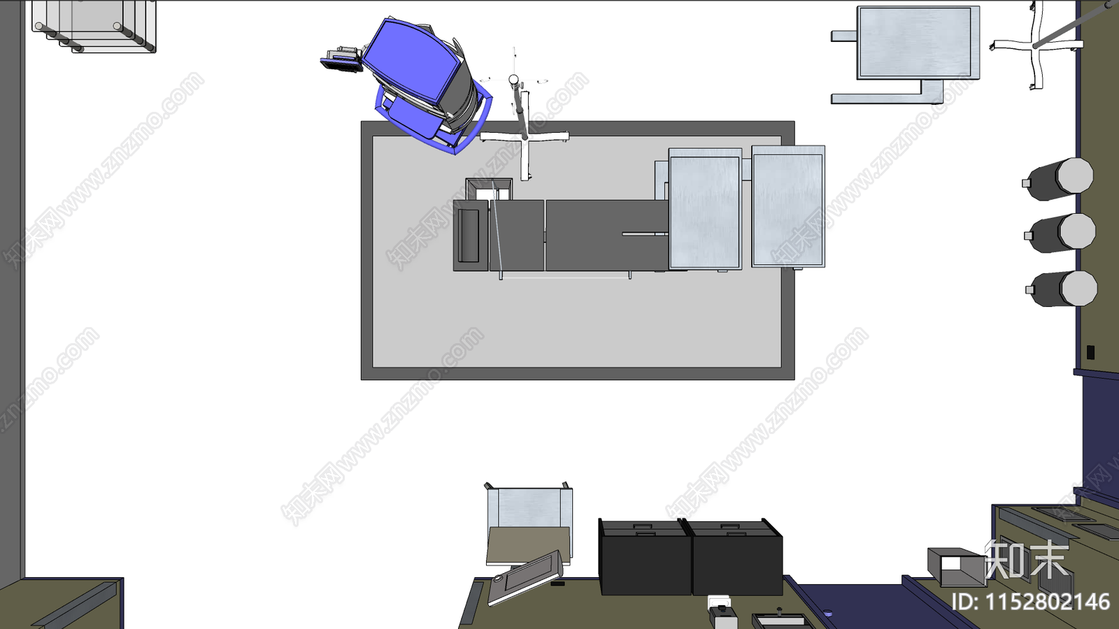 现代手术室SU模型下载【ID:1152802146】
