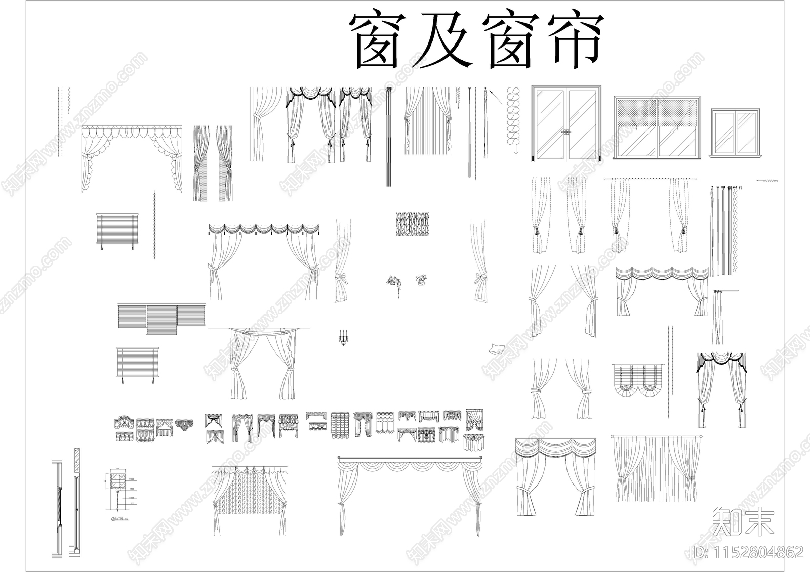 欧式家具图块施工图下载【ID:1152804862】