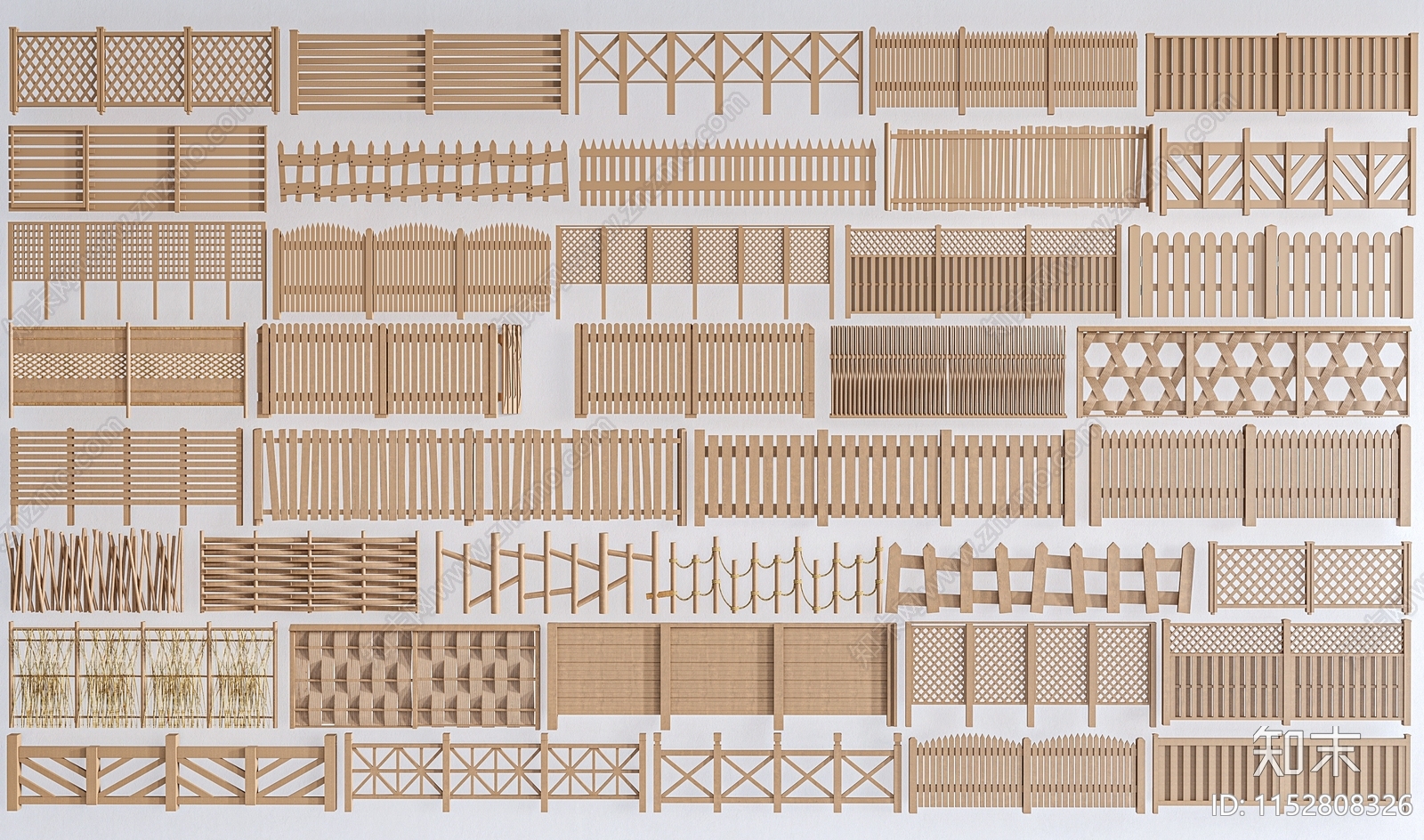 中式围栏3D模型下载【ID:1152808326】