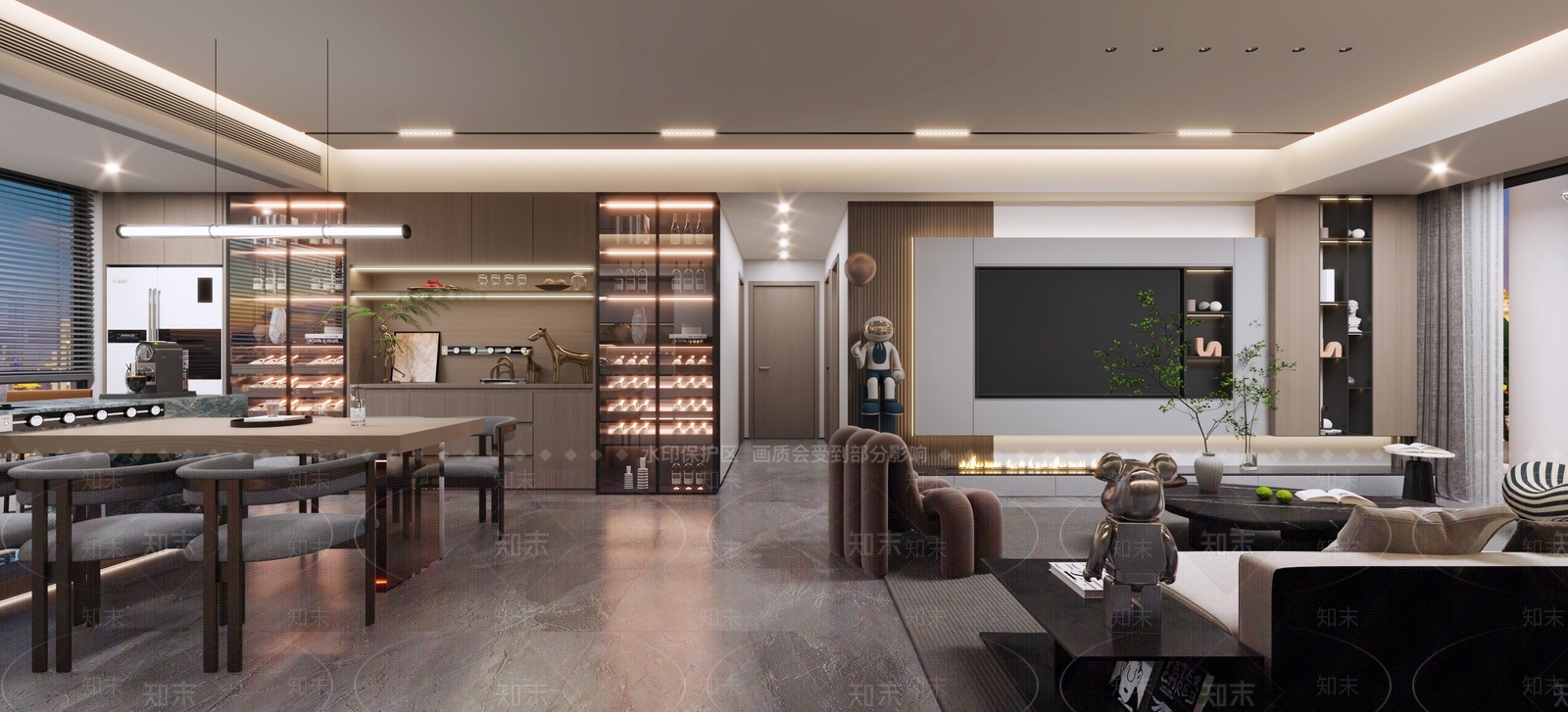 现代咖啡厅3D模型下载【ID:1214291873】
