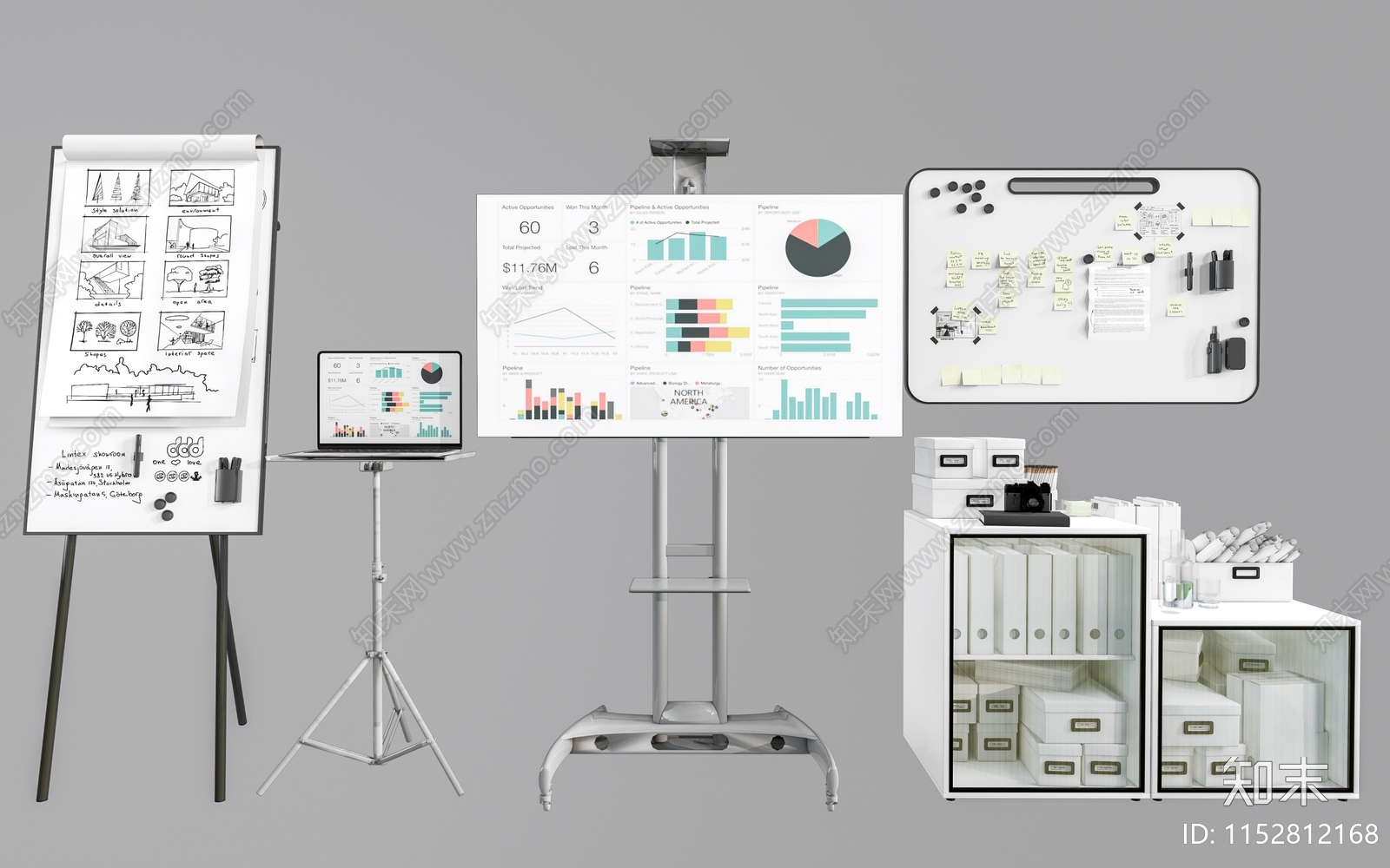 现代白板3D模型下载【ID:1152812168】