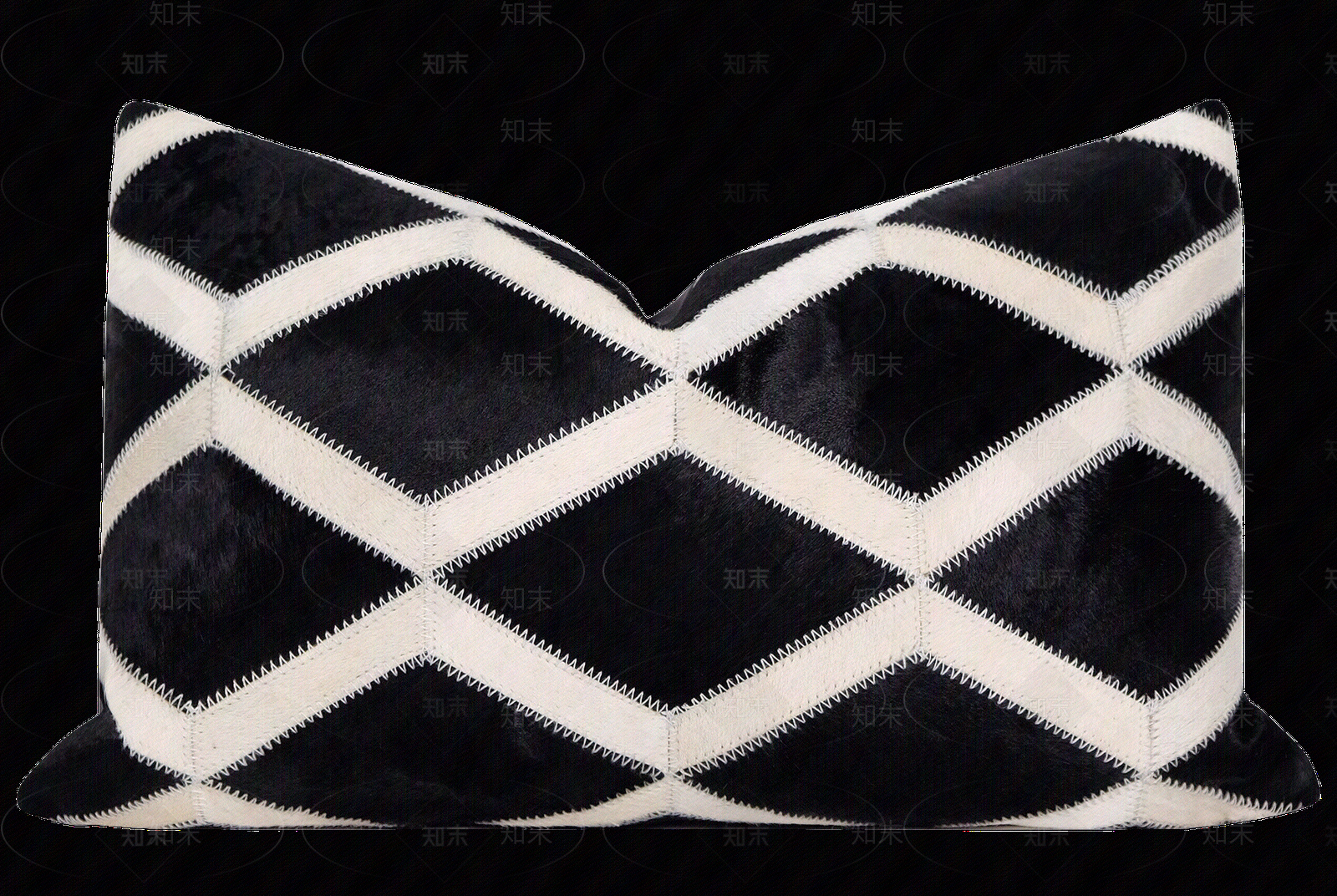 现代黑白格子纹理抱枕贴图下载【ID:1152813251】