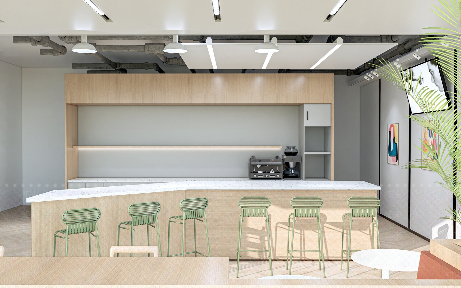 现代茶水间3D模型下载【ID:1152814507】