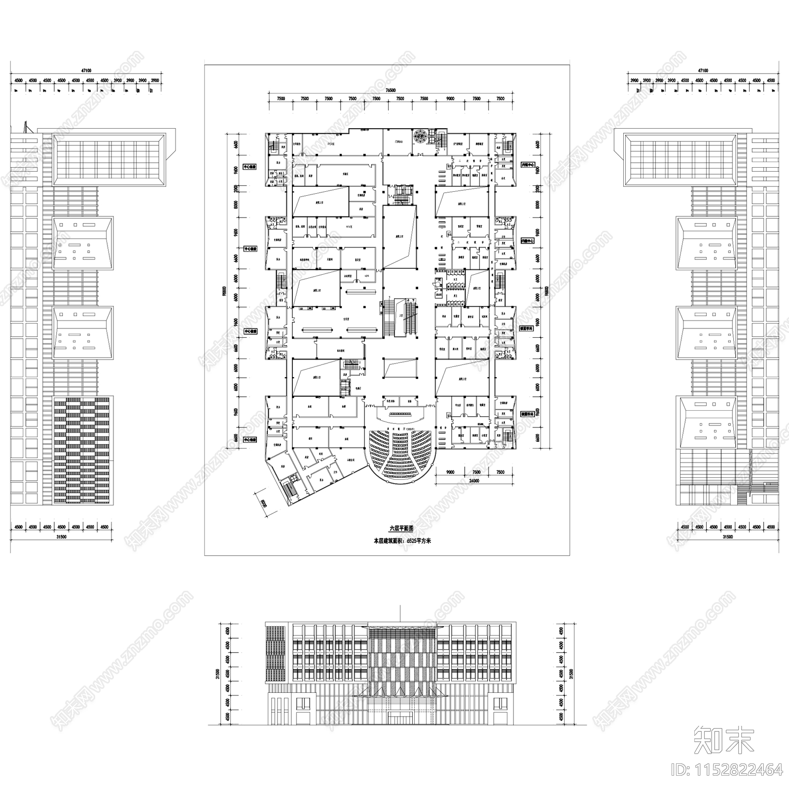 现代医院医疗门诊楼综合楼设计cad施工图下载【ID:1152822464】