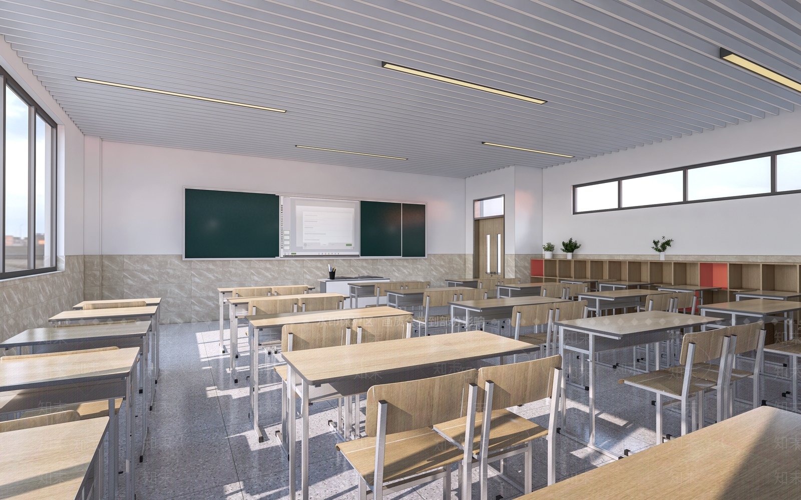 现代教室3D模型下载【ID:1152824241】