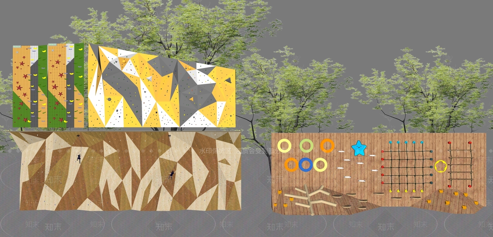 儿童攀爬架SU模型下载【ID:1152825357】