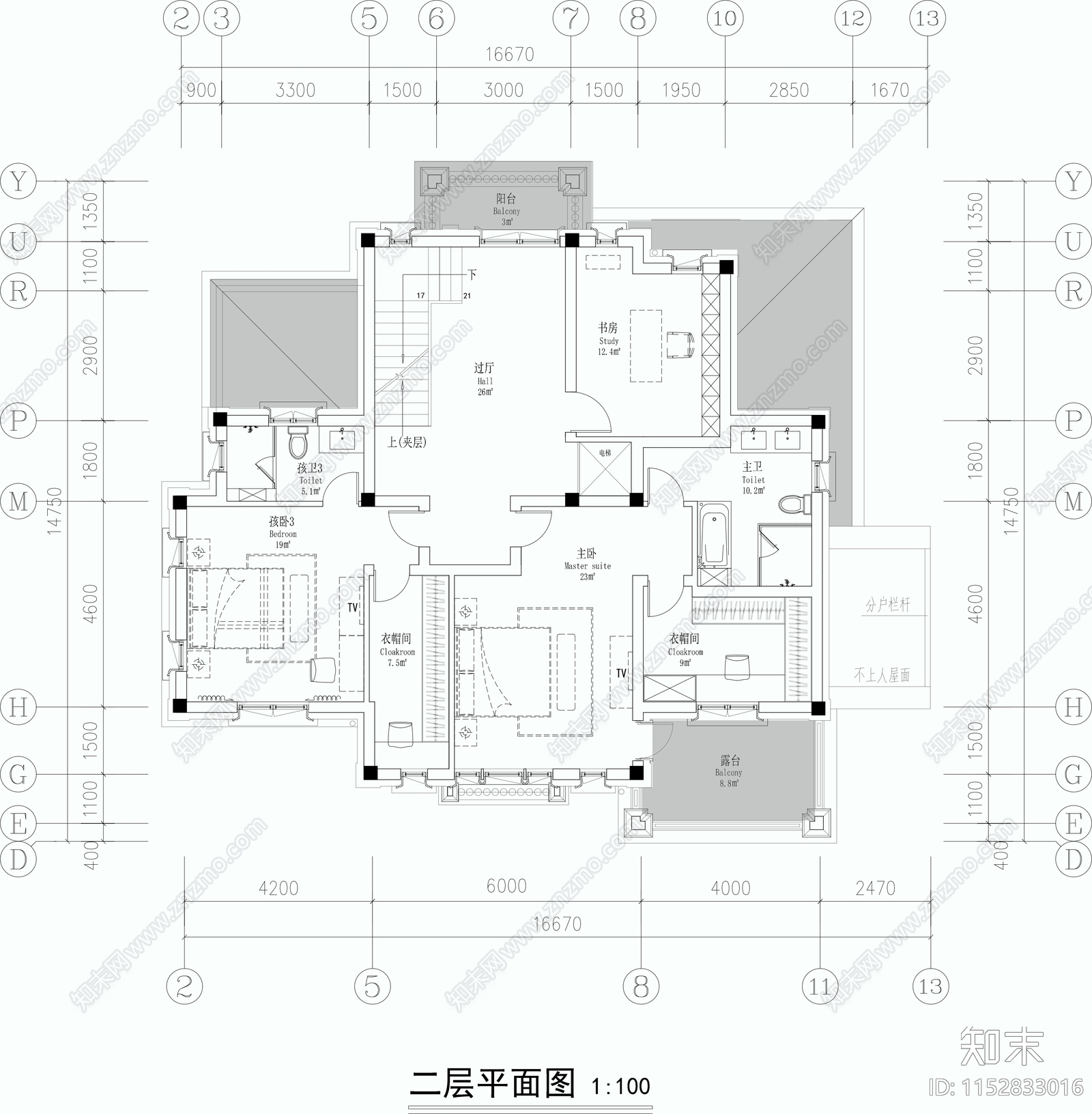 新中式600平别墅cad施工图下载【ID:1152833016】