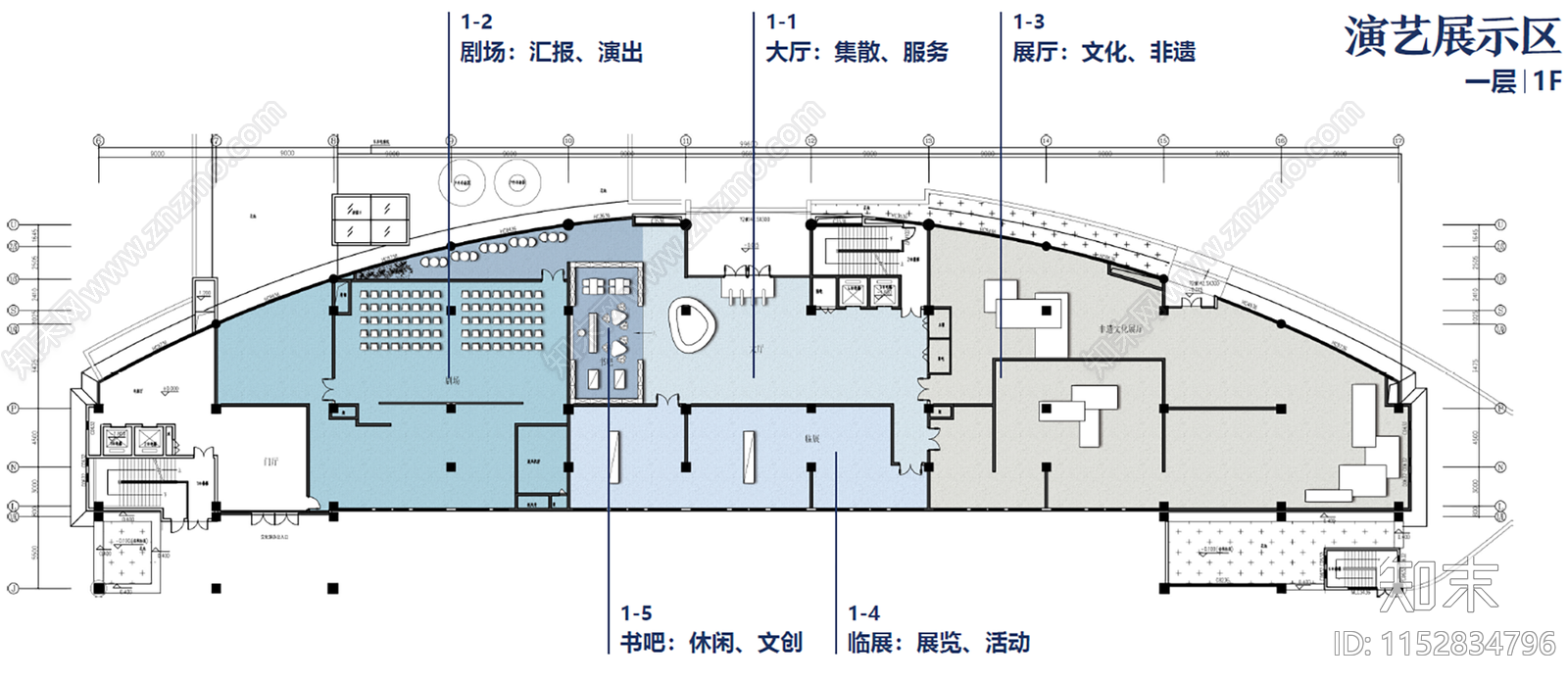 现代县文化馆施工图下载【ID:1152834796】