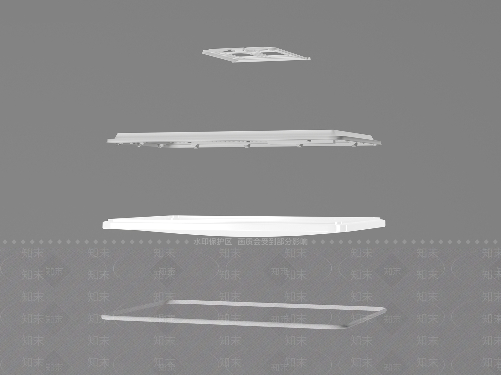 现代吸顶灯3D模型下载【ID:1152837451】