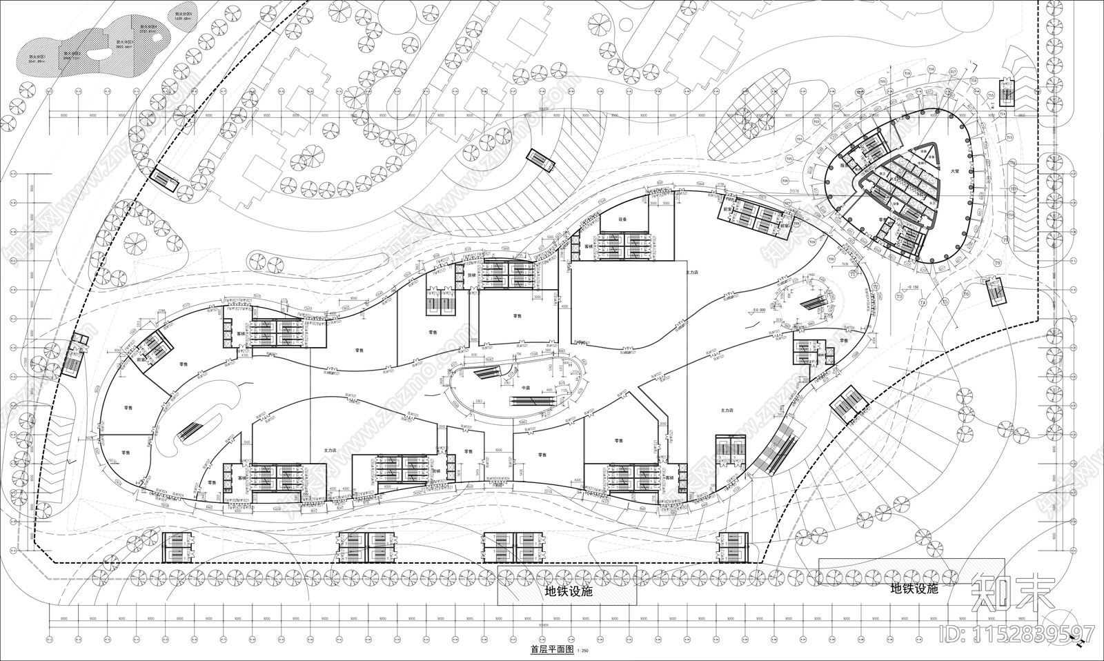现代简约商场商业综合体施工图下载【ID:1152839597】