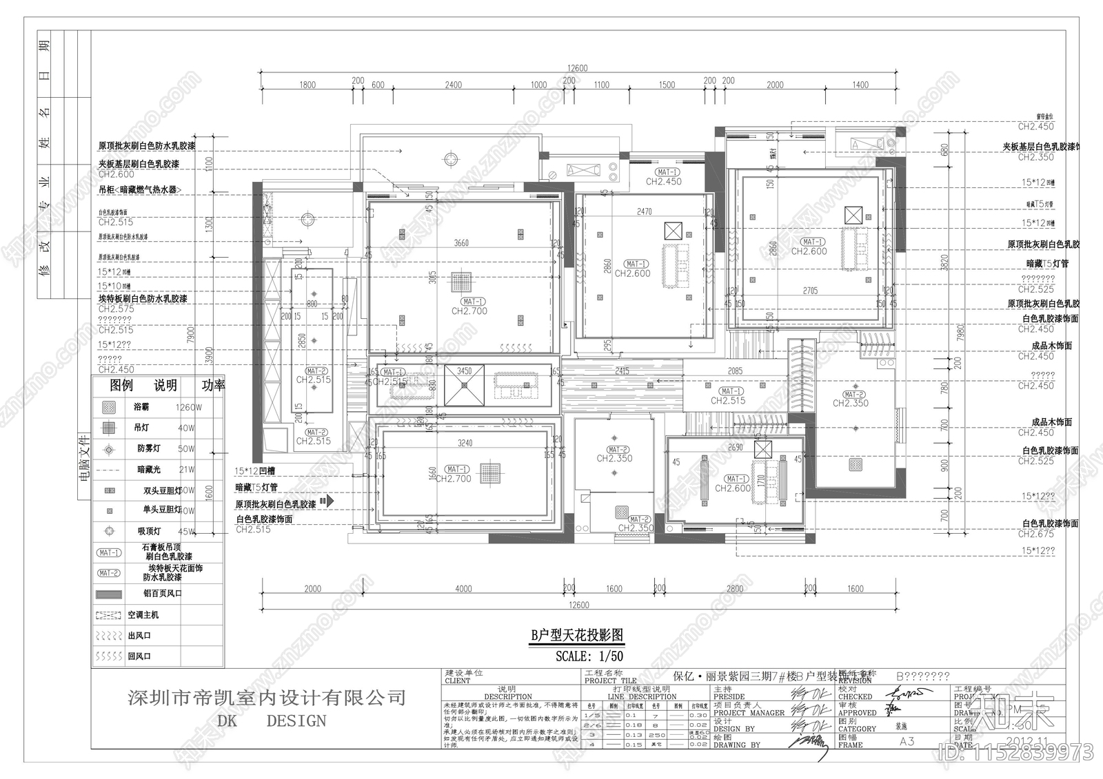 现代风格室内大平层cad施工图下载【ID:1152839973】