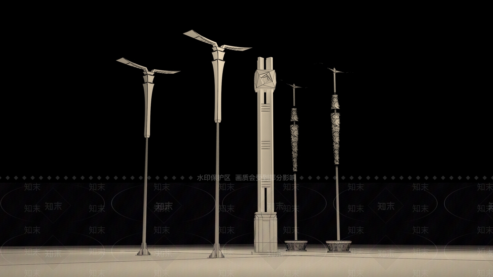 新中式路灯3D模型下载【ID:1152847112】