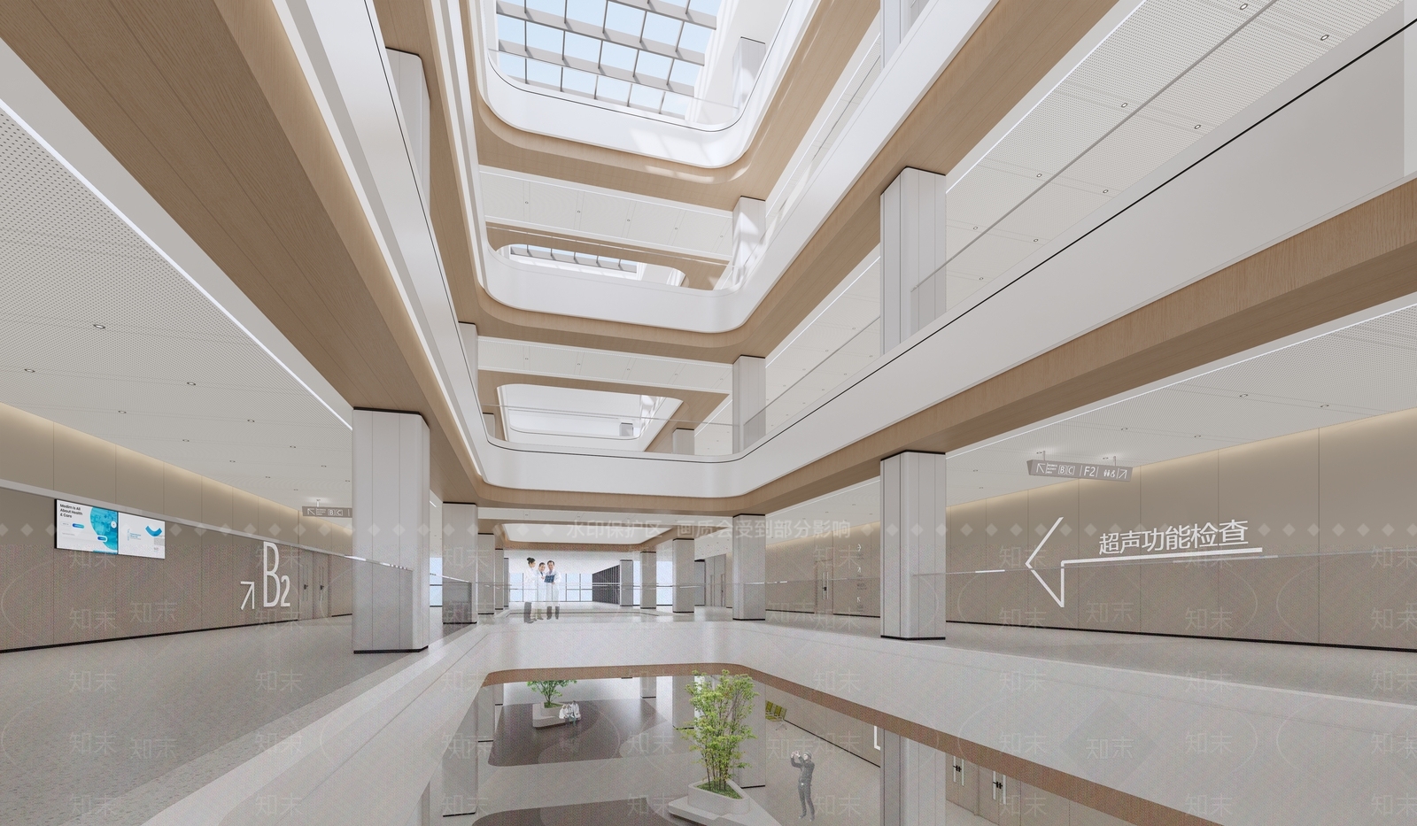 现代医院大厅SU模型下载【ID:1152852738】