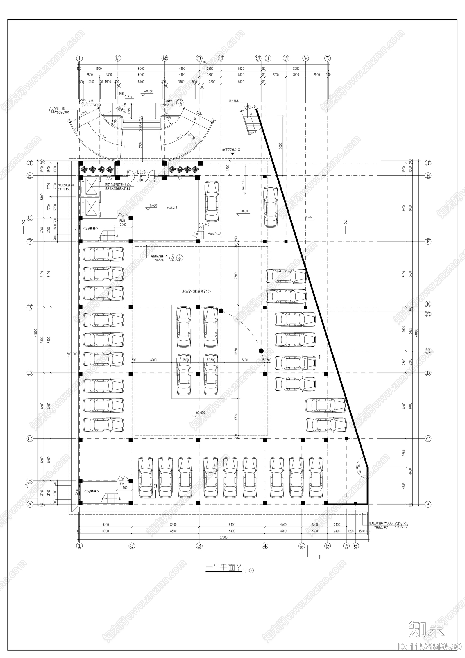 欧式古典酒店建筑设计cad施工图下载【ID:1152849530】