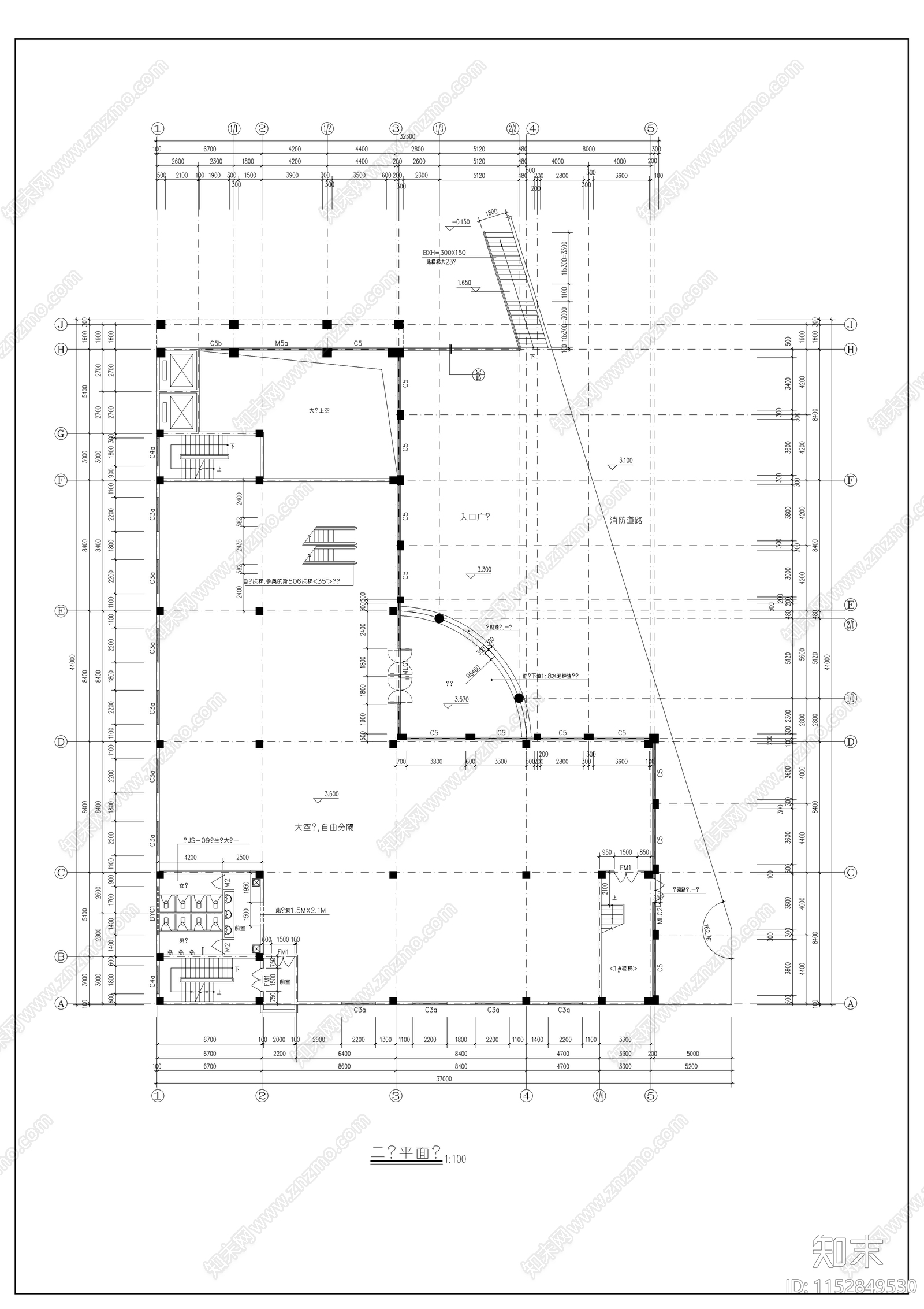 欧式古典酒店建筑设计cad施工图下载【ID:1152849530】