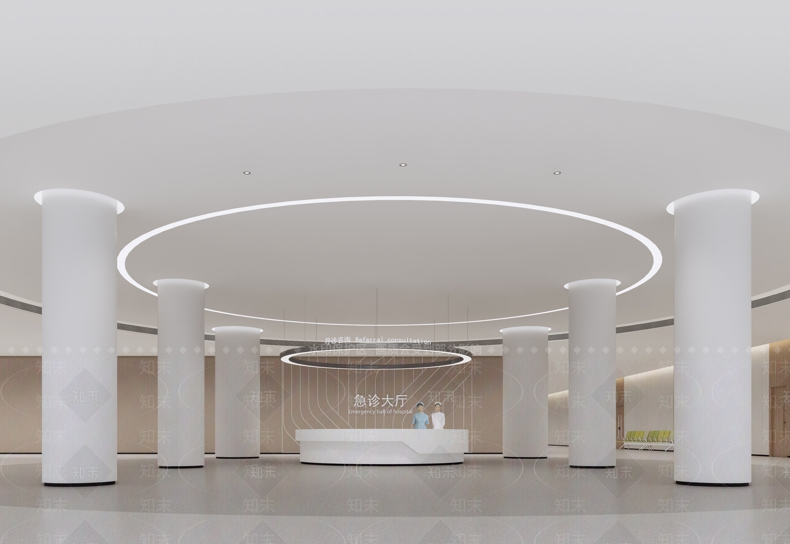 现代医院大厅SU模型下载【ID:1152853923】