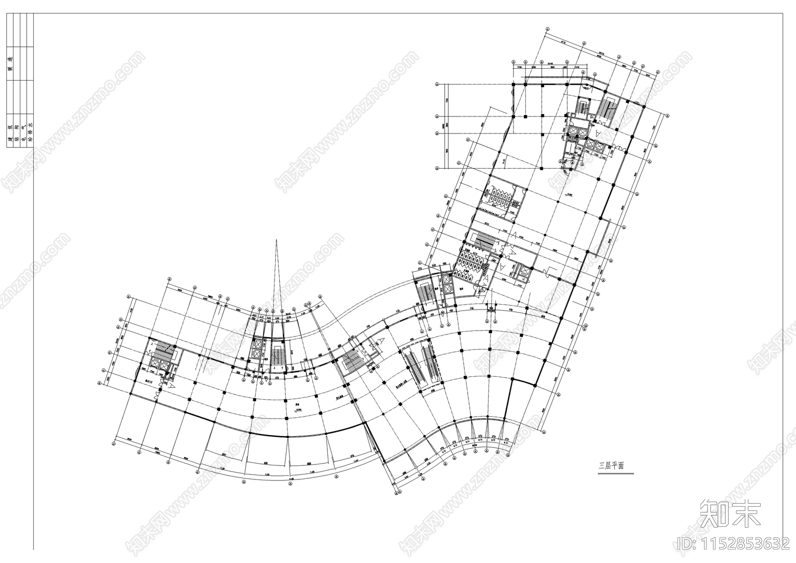 现代高层商住楼建筑设计cad施工图下载【ID:1152853632】