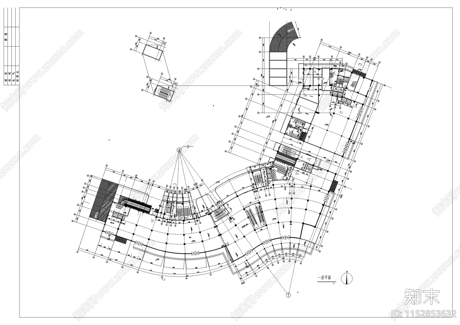 现代高层商住楼建筑设计cad施工图下载【ID:1152853632】