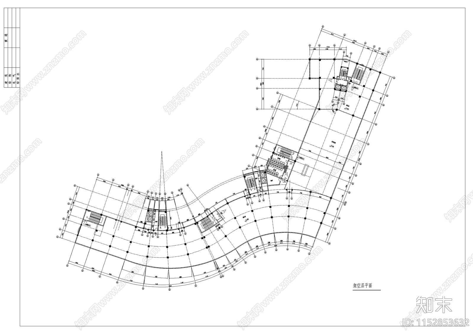 现代高层商住楼建筑设计cad施工图下载【ID:1152853632】