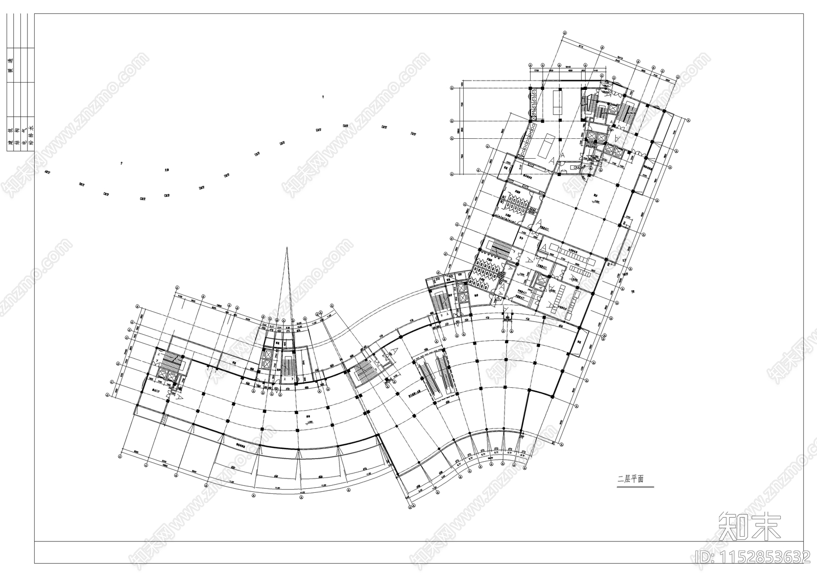 现代高层商住楼建筑设计cad施工图下载【ID:1152853632】