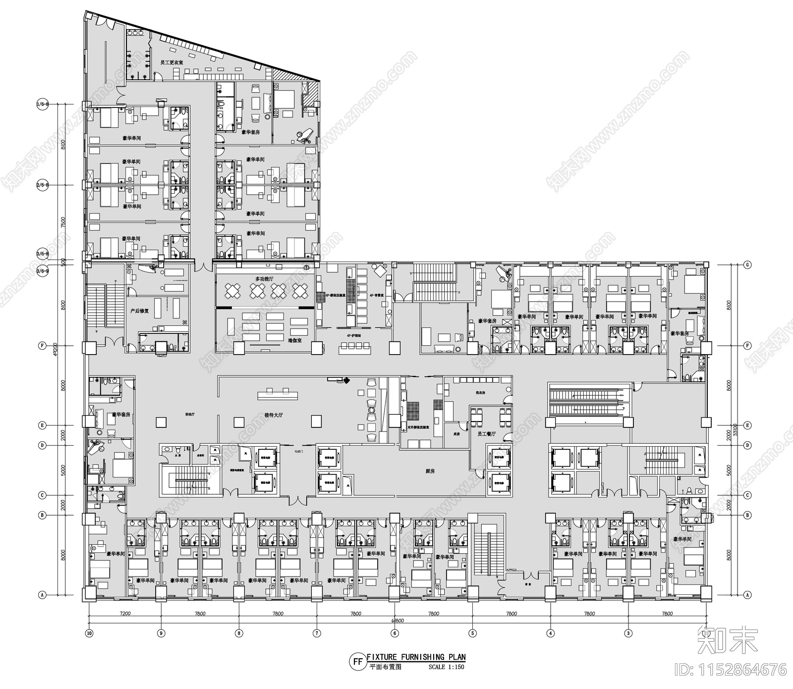 2600㎡月子中心平面方案图施工图下载【ID:1152864676】