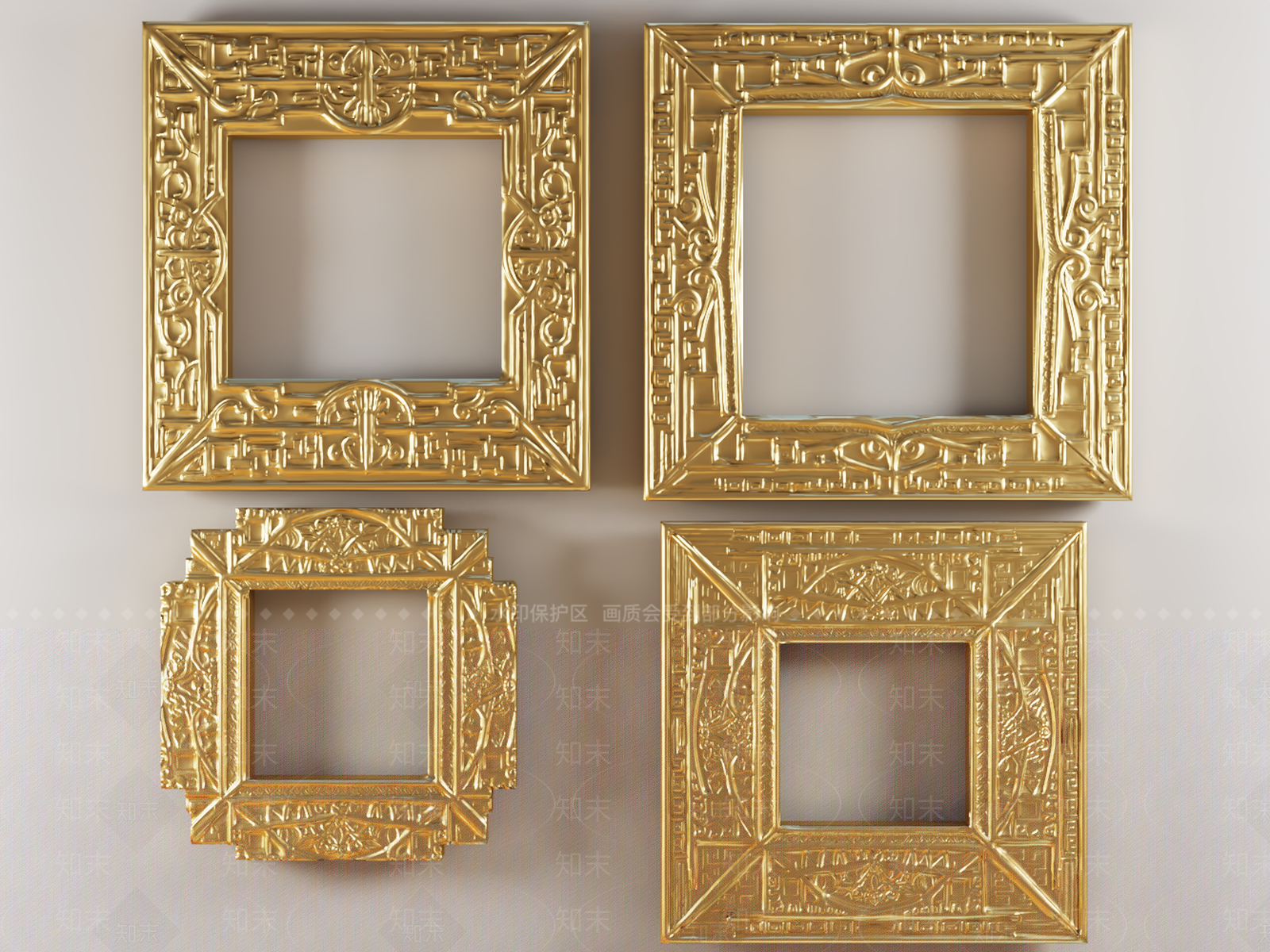 欧式古典金属相框3D模型下载【ID:1152865729】