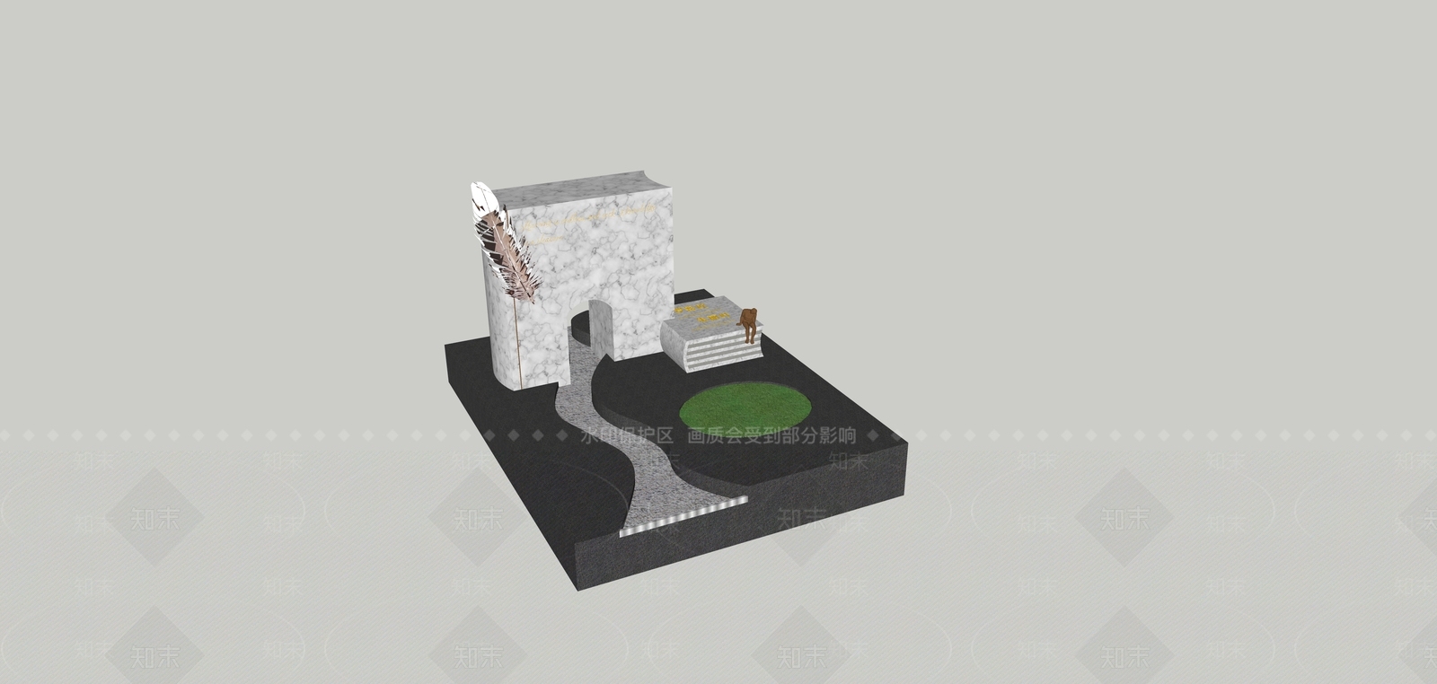 现代艺术墓SU模型下载【ID:1152866505】