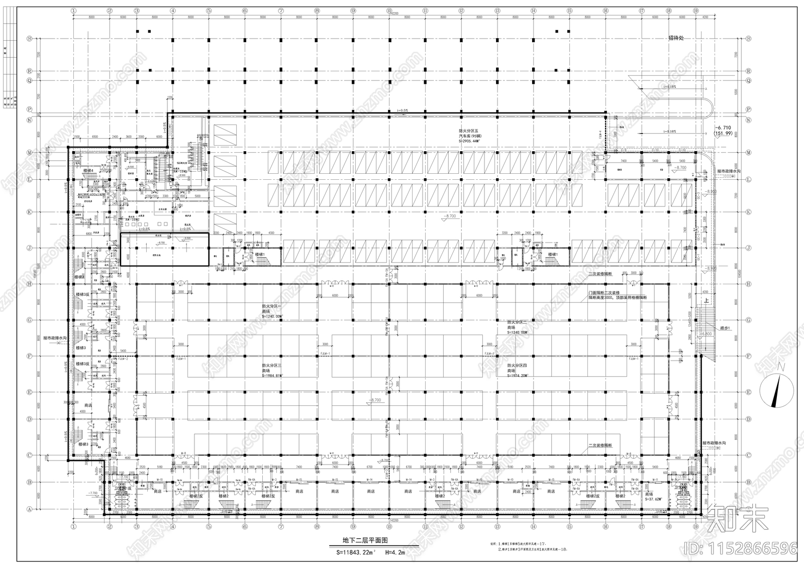 商业综合体建筑cad施工图下载【ID:1152866596】