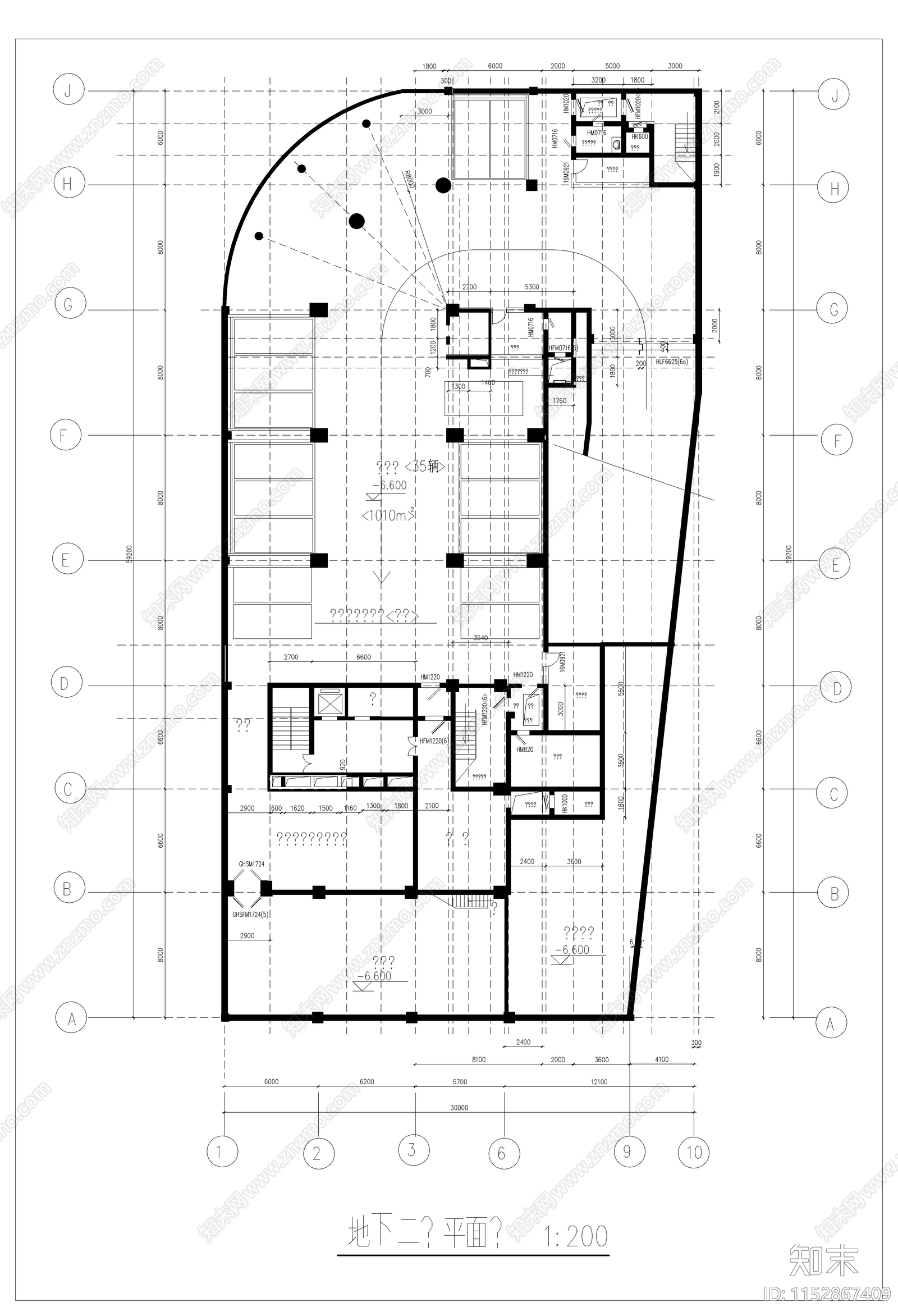 人防建筑cad施工图下载【ID:1152867409】