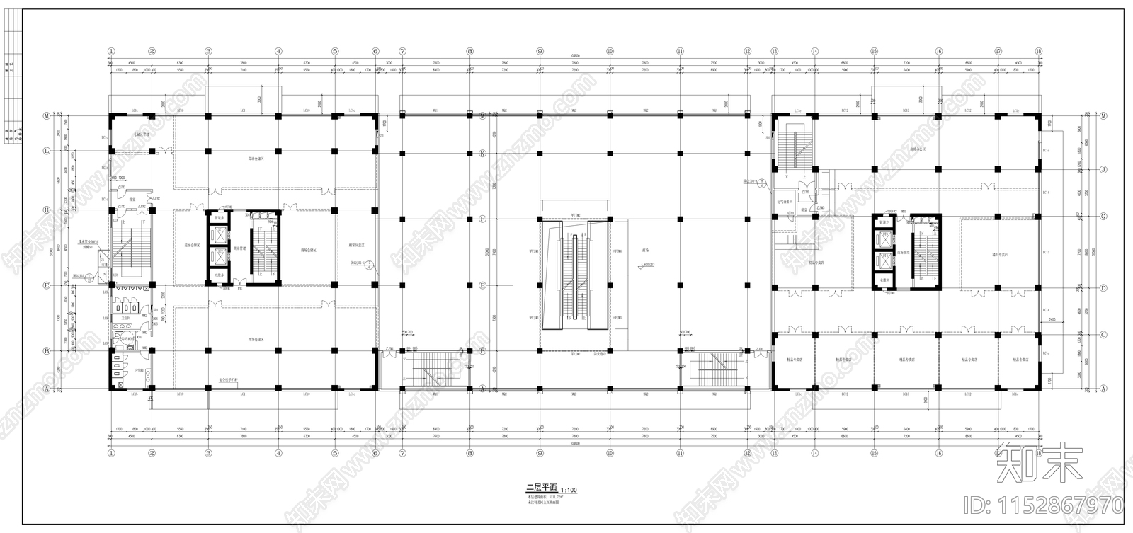 高层商住楼建筑cad施工图下载【ID:1152867970】