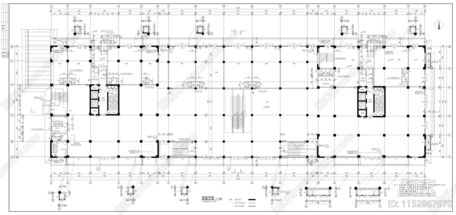 高层商住楼建筑cad施工图下载【ID:1152867970】