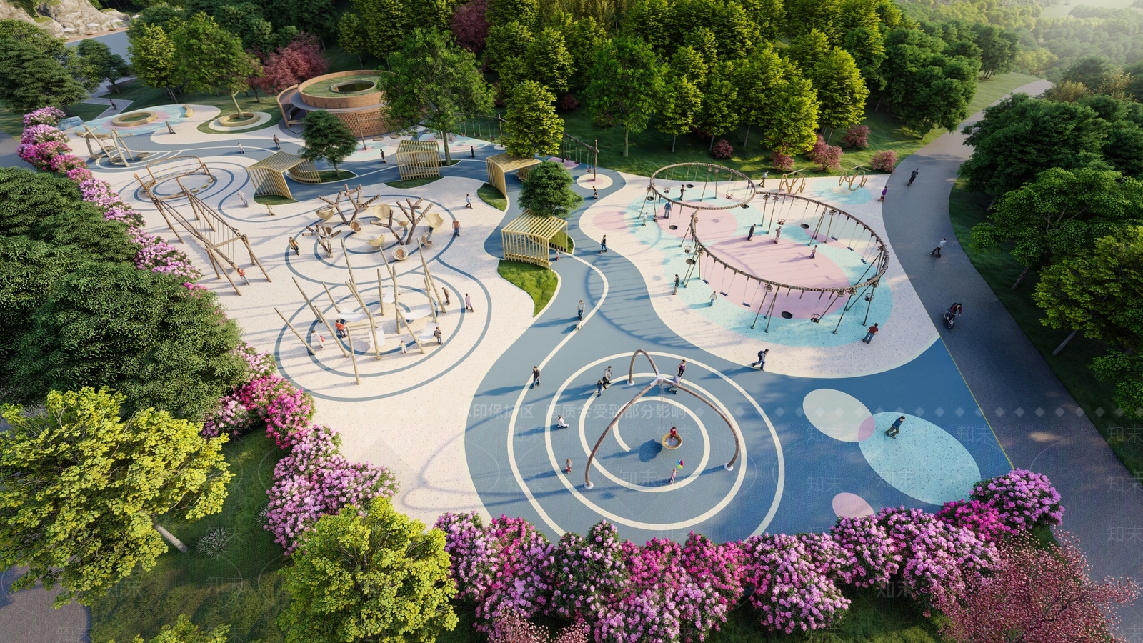 秋千组合SU模型下载【ID:1152872654】