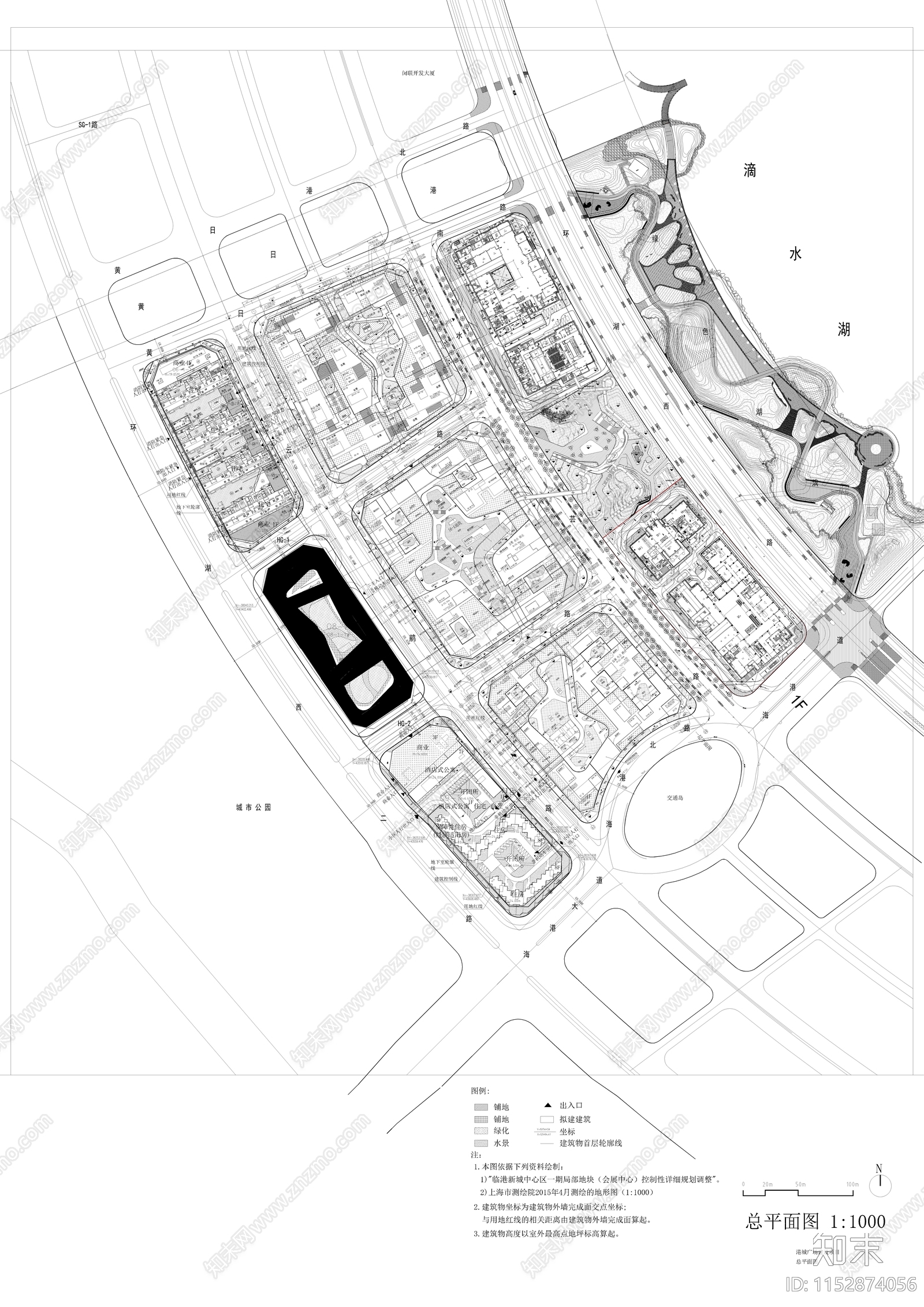 上海市浦东新区港城广场景观平面cad施工图下载【ID:1152874056】