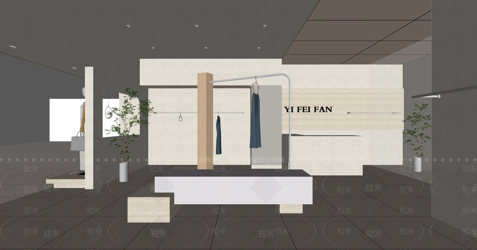 现代女装店SU模型下载【ID:1152878513】