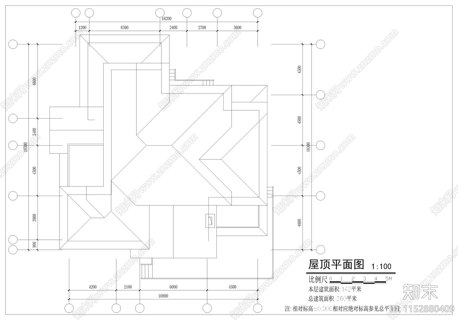 别墅建筑cad施工图下载【ID:1152880409】