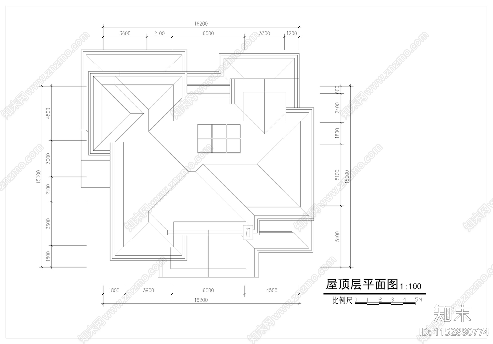 别墅建筑cad施工图下载【ID:1152880774】