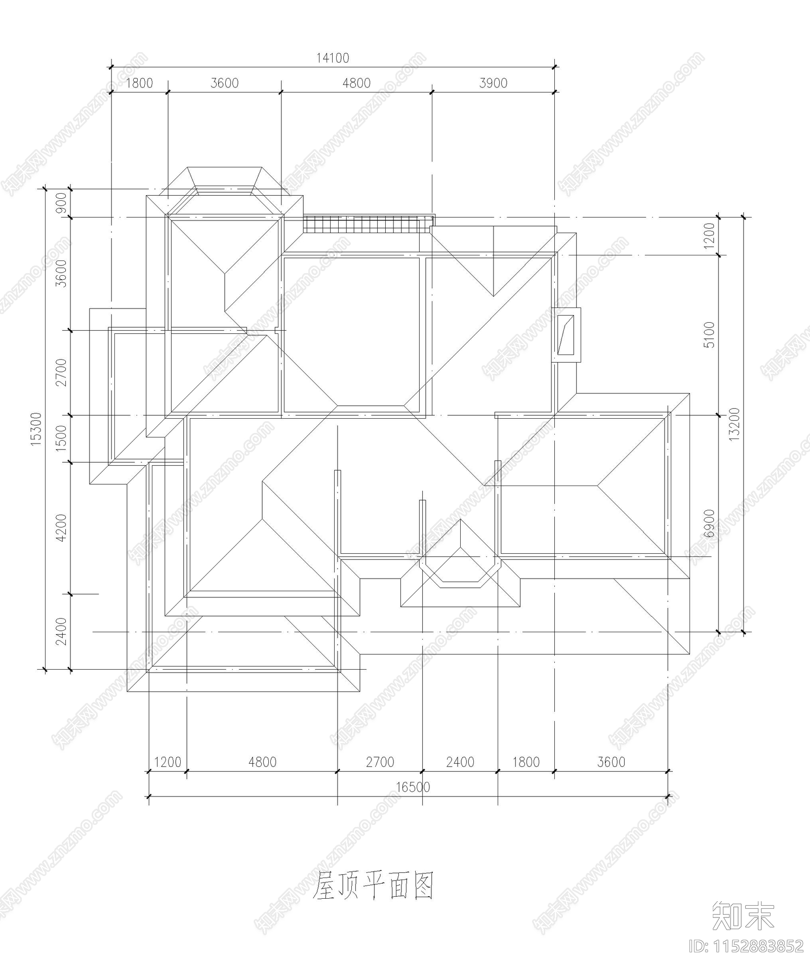 别墅建筑cad施工图下载【ID:1152883852】