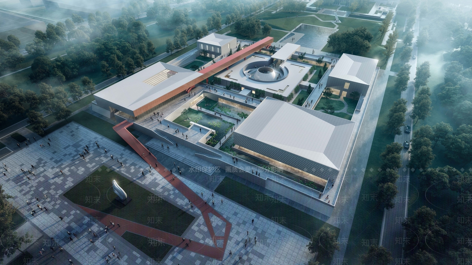 现代风格文化建筑SU模型下载【ID:1152886559】