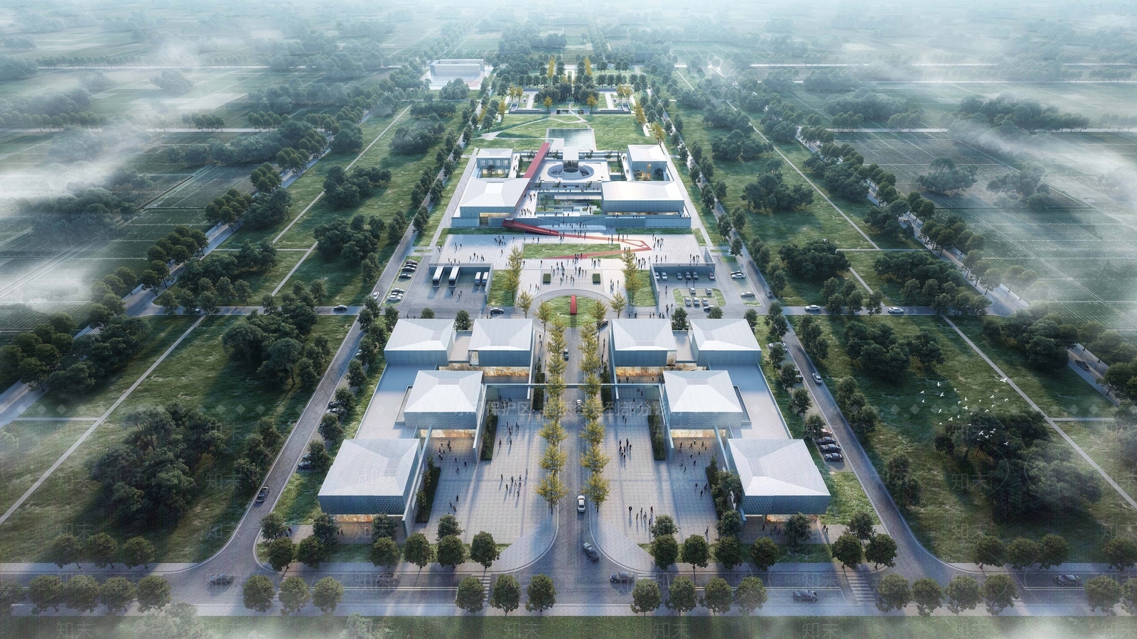 现代风格文化建筑SU模型下载【ID:1152886559】