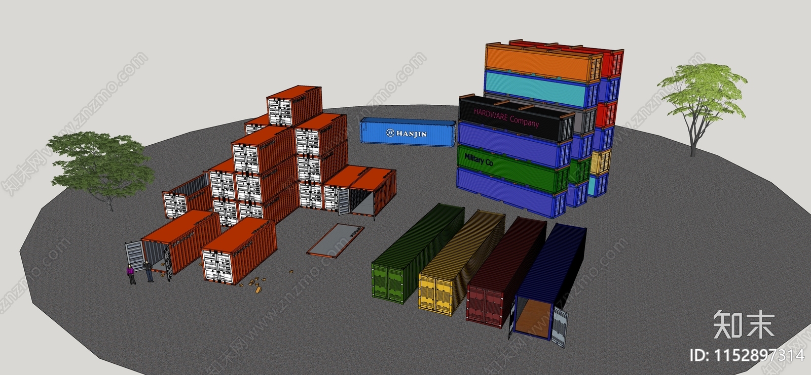 集装箱SU模型下载【ID:1152897314】